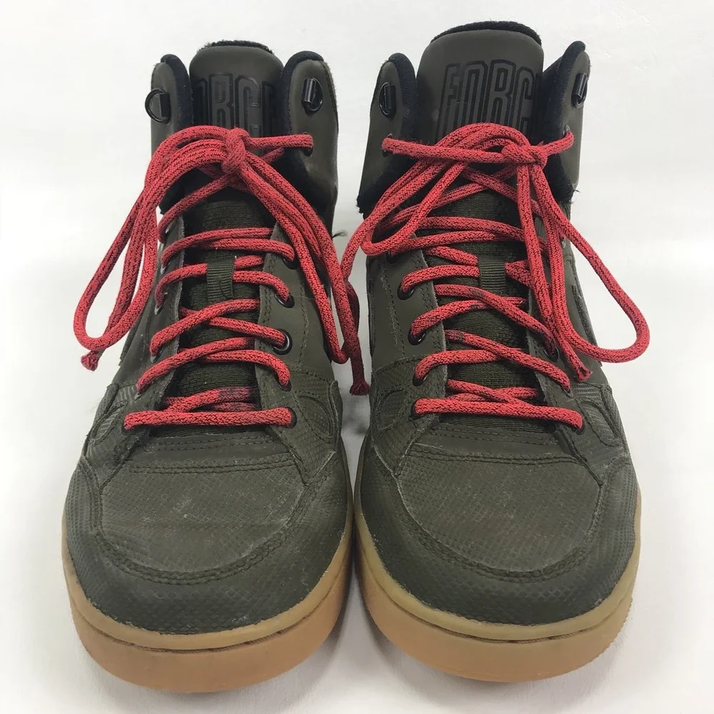 NIKE Son of Force Mid Men's Size 8 807242 330 Dark Loden Green Gum Leather Shoes